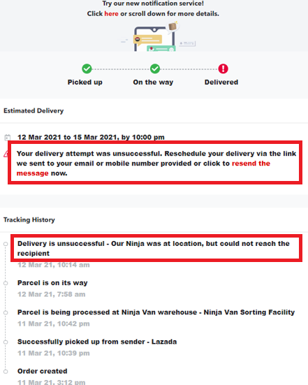 How can I reschedule the delivery date? – Ninja Van Singapore Support